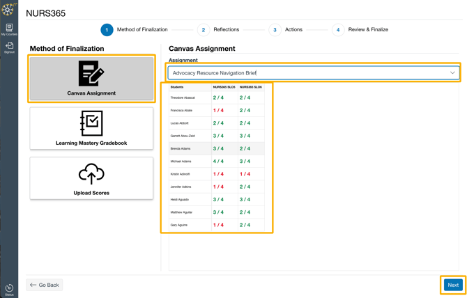 SingleCourseFinalize